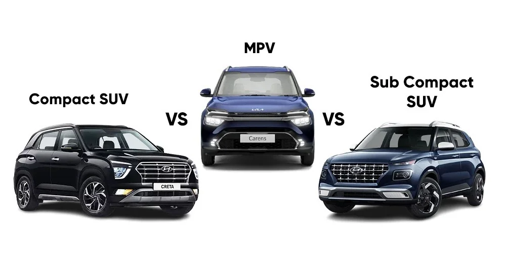 Sub-Compact SUV vs Compact SUV vs MPV: Full Forms & Key Differences 2026