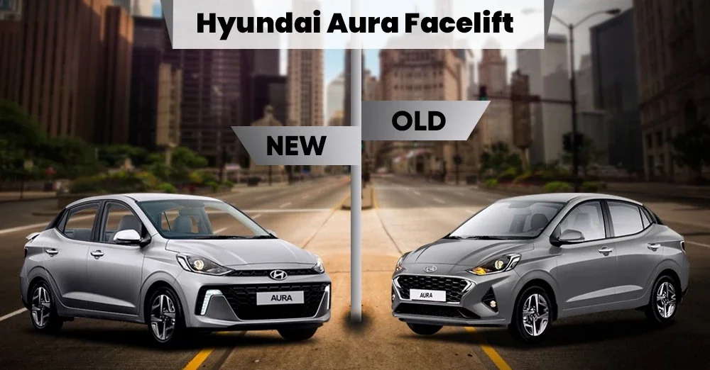 2023 Hyundai Aura Facelift: New vs Old