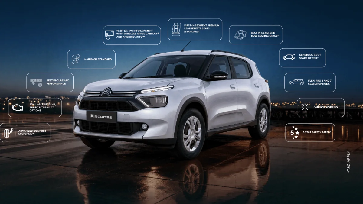 Citroen Aircross Comfort Edition Launched with New Features – Priced From Rs 9.09 Lakh