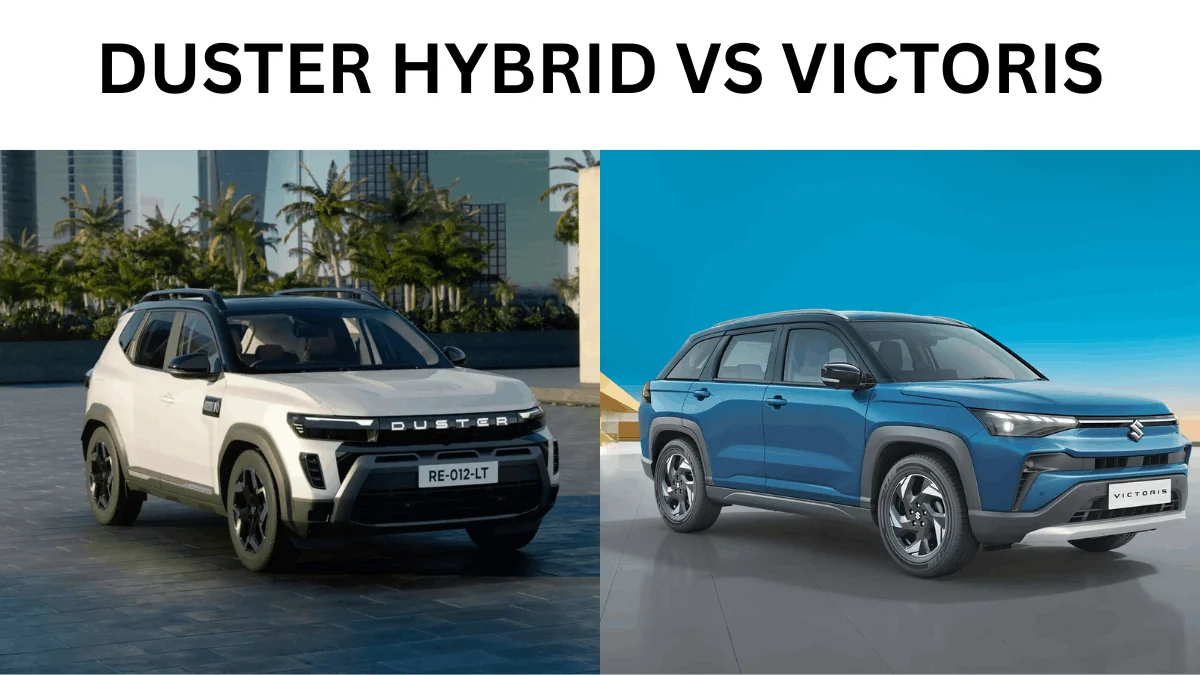 Renault Duster Hybrid Vs Maruti Victoris: Price, Mileage, Specs & Feature Comparison