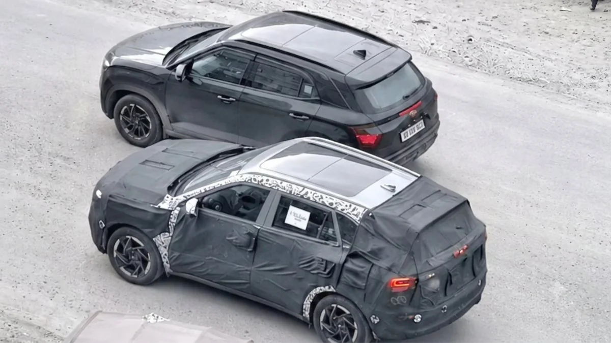 Next-Gen Hyundai Creta Spotted Next to Current Model Showing Huge Size Difference