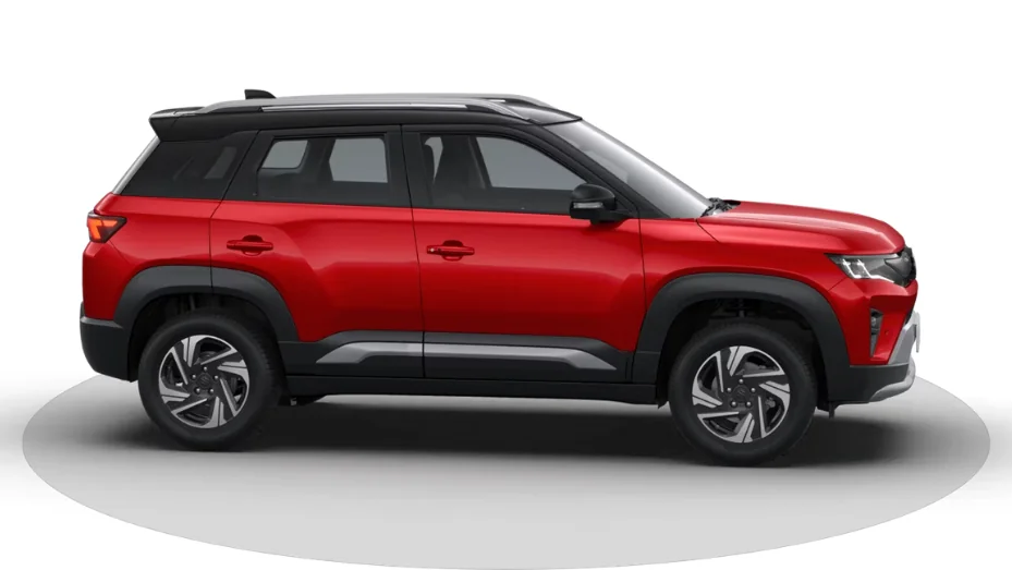 Sizzling Red With Bluish Black Roof