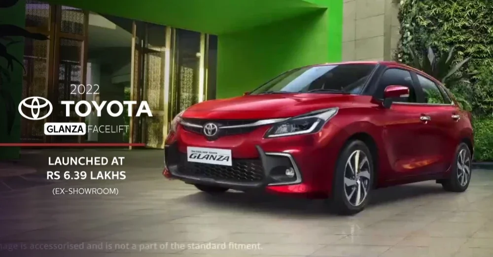 2022 Toyota Glanza Facelift Launched at Rs 6.39 Lakhs in India