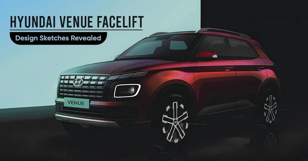 Hyundai Reveals Design Sketches of Venue Facelift