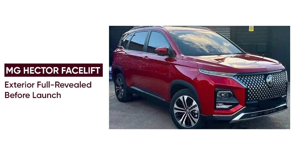 MG Hector Facelift Exterior Full-Revealed Before Launch