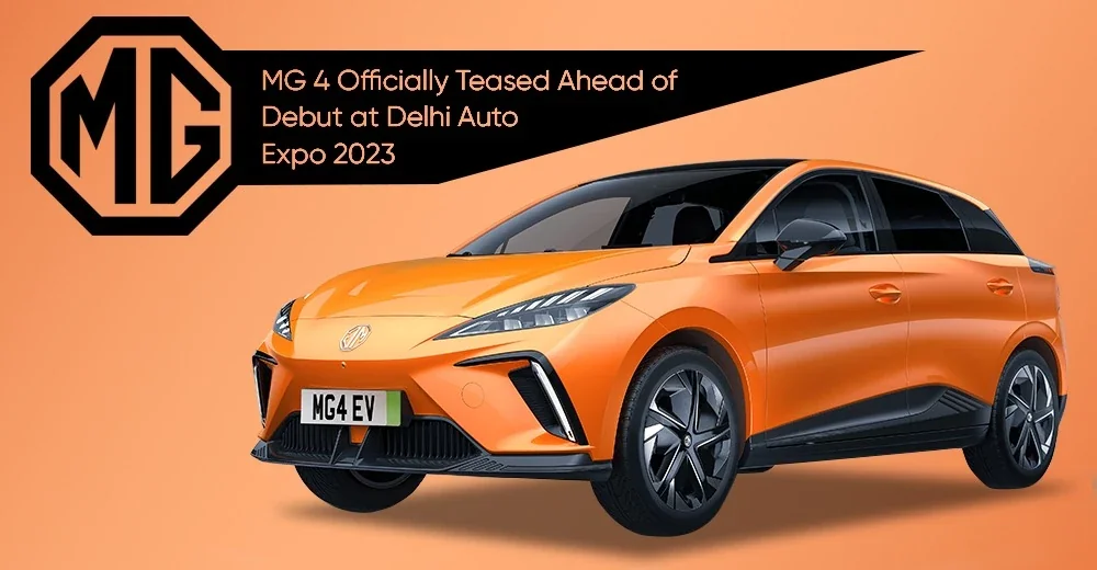 MG 4 Officially Teased Ahead of Debut at Delhi Auto Expo 2023