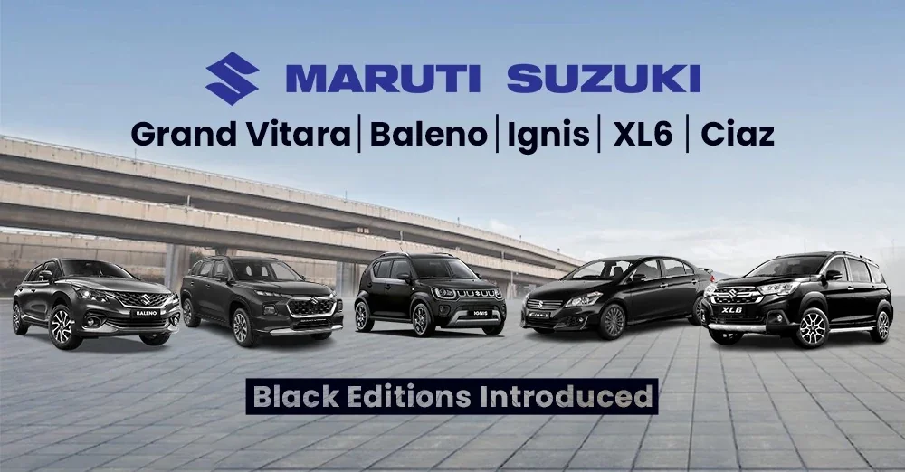 Maruti Suzuki Grand Vitara, Baleno, Ignis, XL6, Ciaz Black Editions Introduced