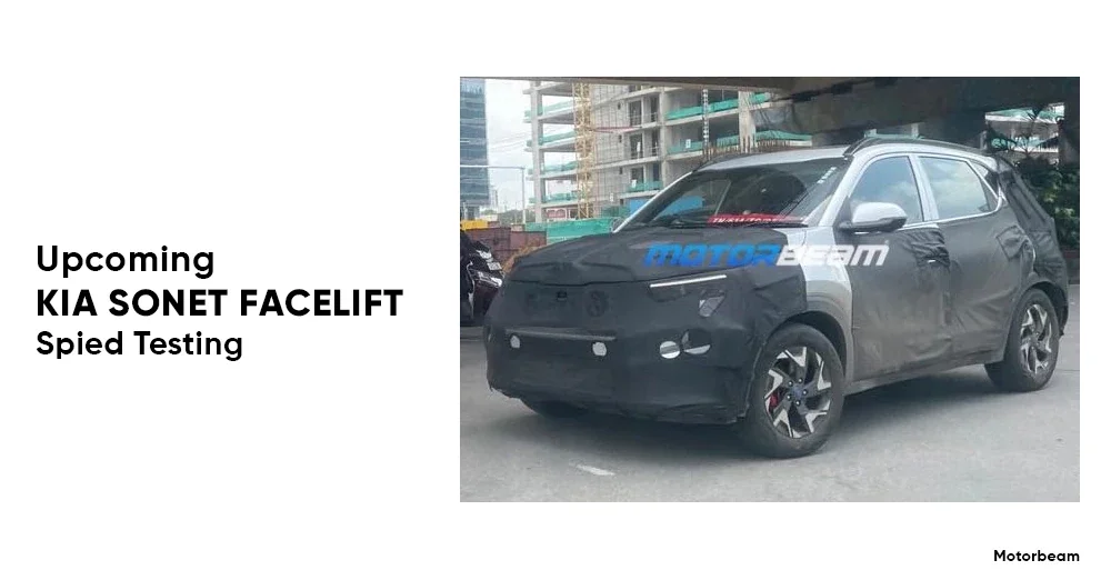 Upcoming Kia Sonet Facelift Spied Testing