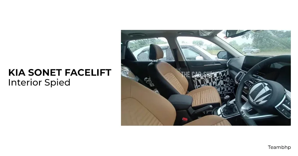 Kia Sonet Facelift Interior Spied