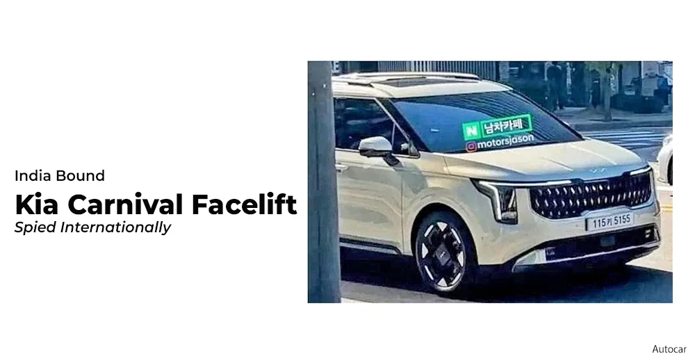 India Bound Kia Carnival Facelift Spied Internationally