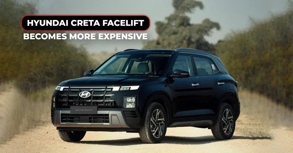 Hyundai Creta Facelift Becomes More Expensive