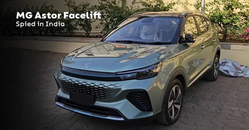MG Astor Facelift Spied in India