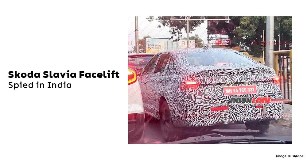 Skoda Slavia Facelift Spied For The First Time
