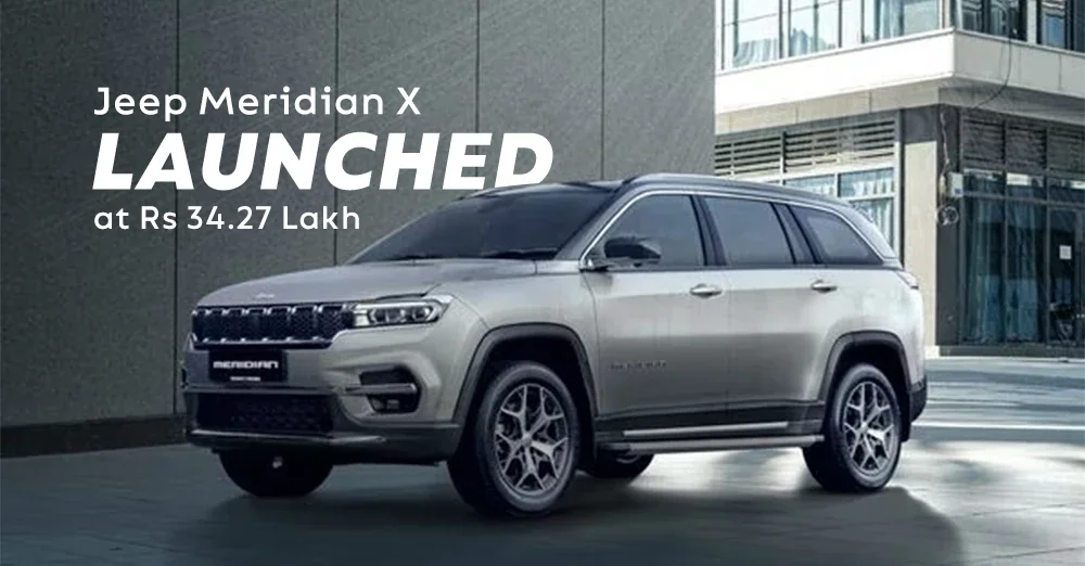 Jeep Meridian X Re-launched at Rs 34.27 Lakh
