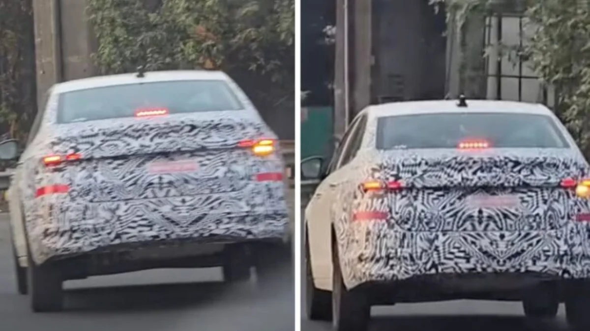 2026 skoda slavia facelift spied