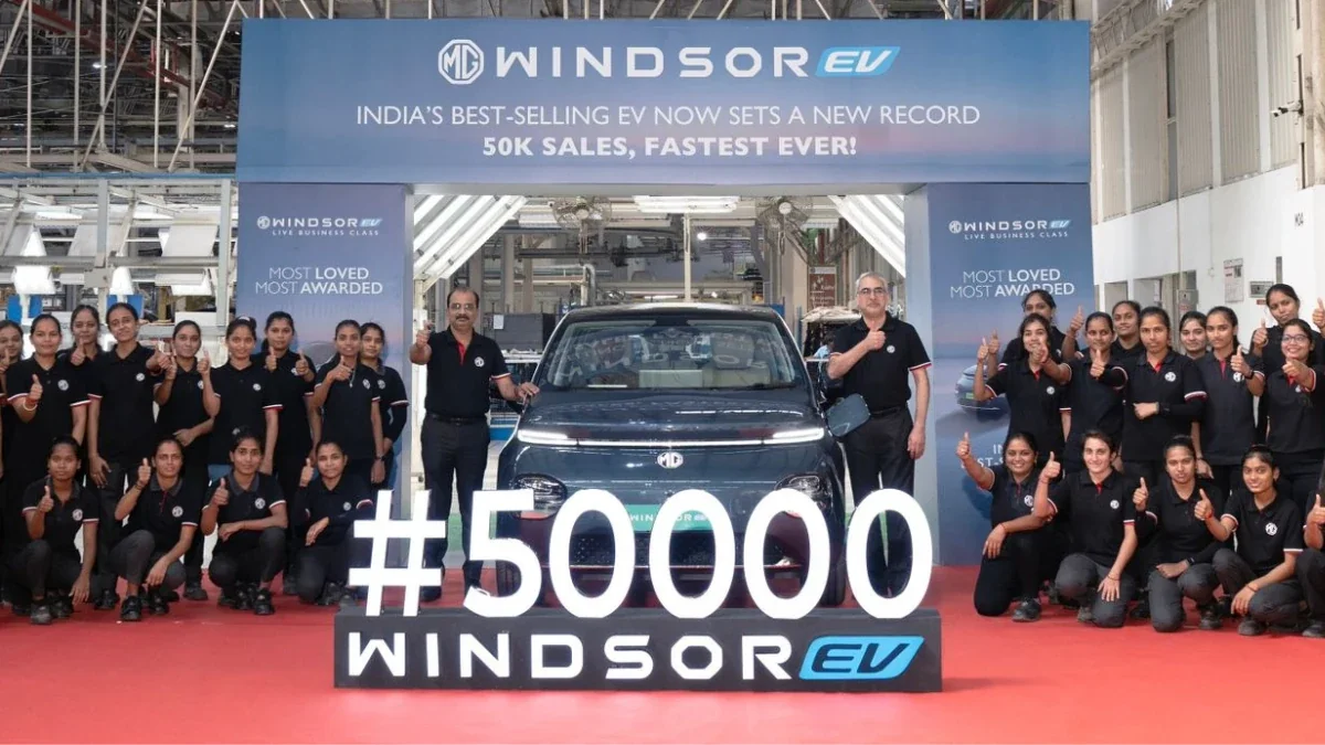 MG Windsor EV Hits 50,000 Sales Milestone in Less Than 400 Days