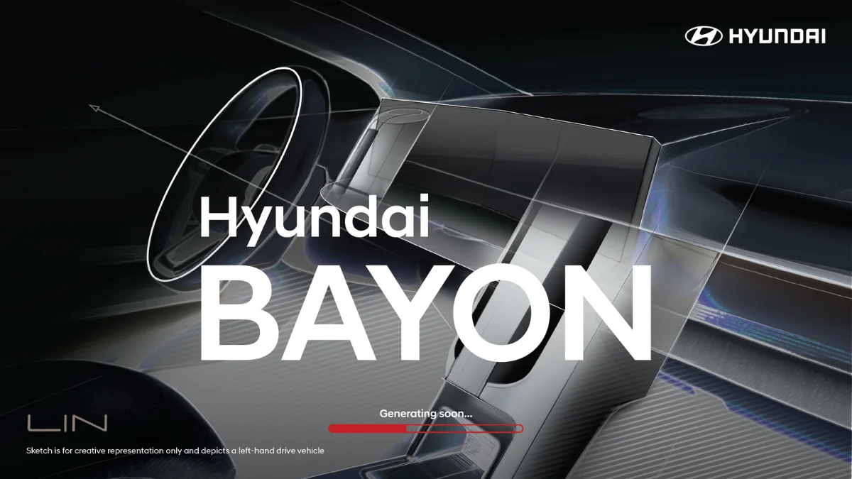 Hyundai Bayon Interior Sketch