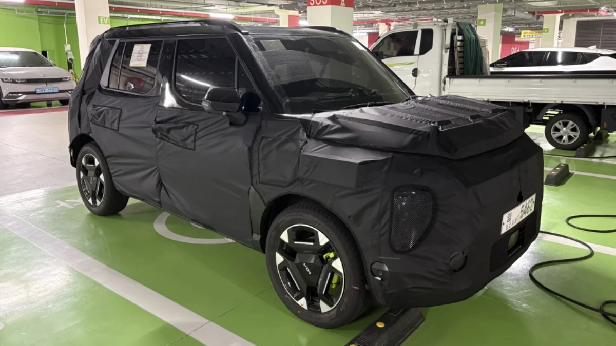 Kia Syros EV Spied Charging Port