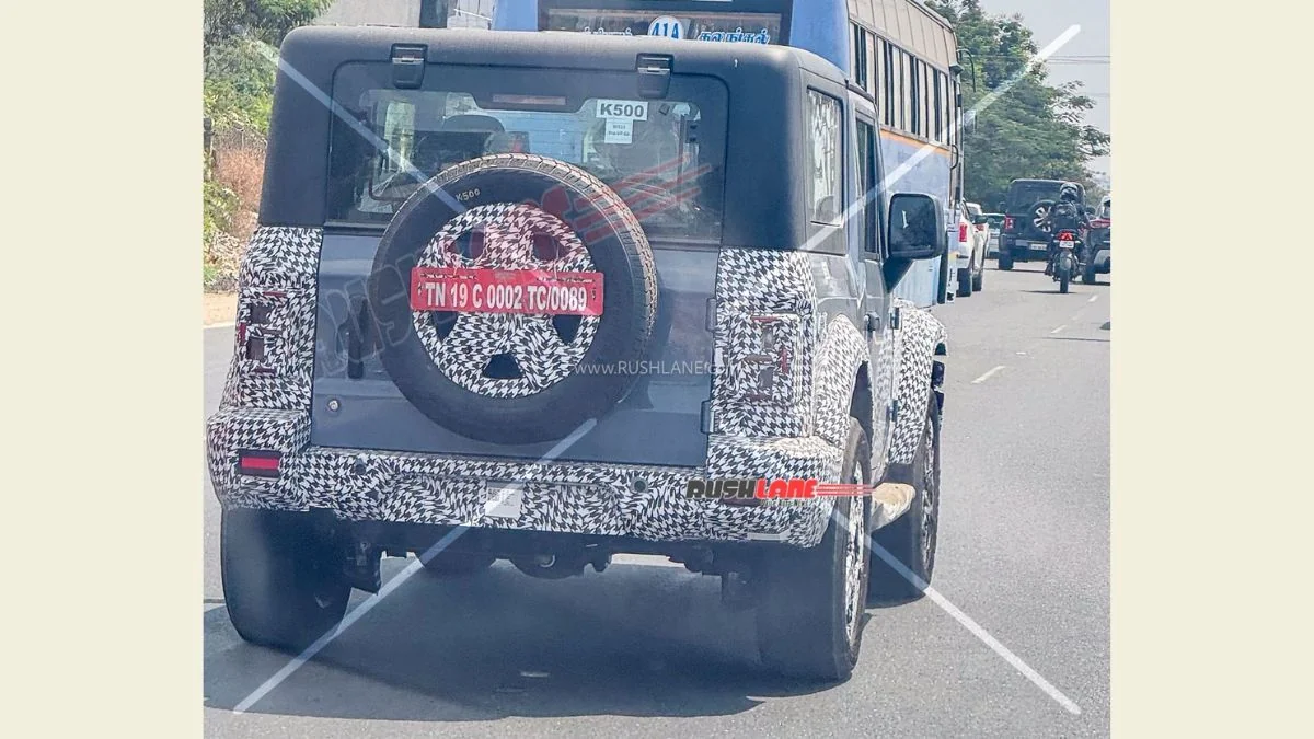 mahindra thar facelift 2026 spotted