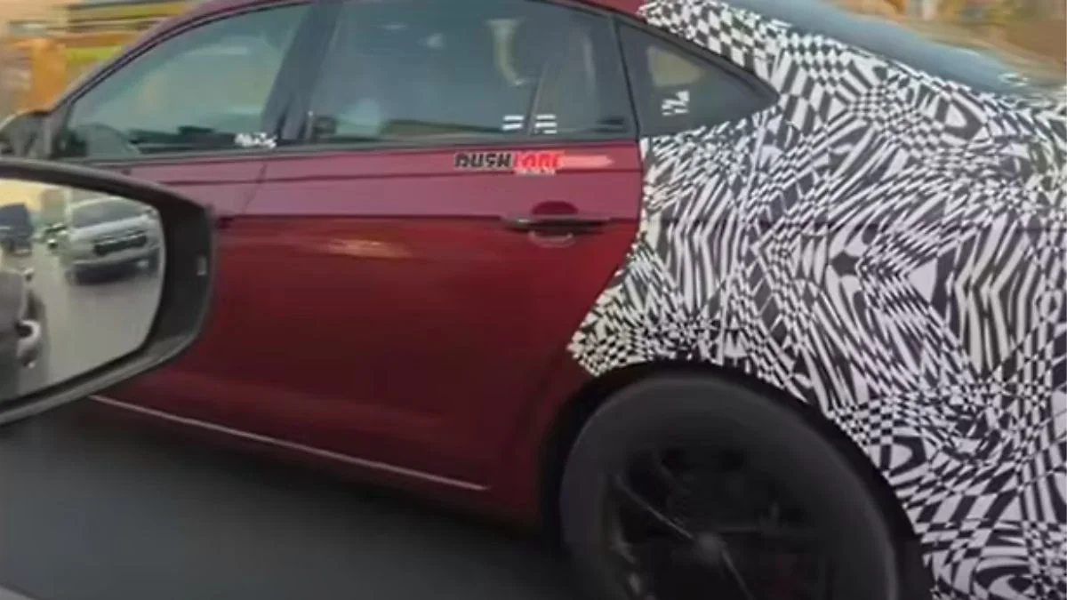 New Virtus Facelift Spotted