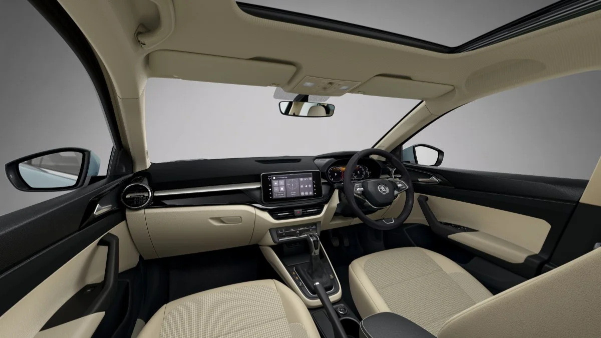 Skoda Slavia facelift interiors