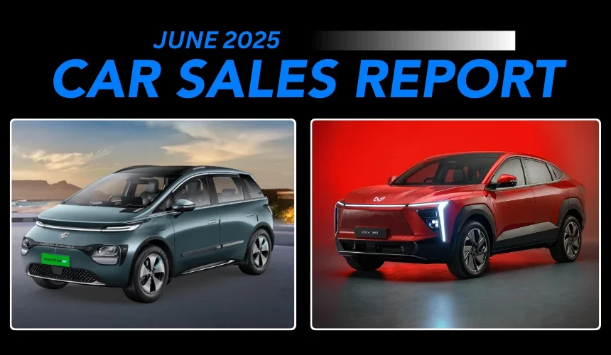 Car Sales Report June 2025 - Mahindra, Tata Motors, MG