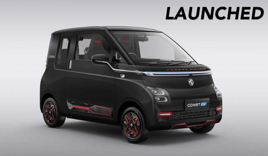 MG Comet Blackstorm Priced at Rs 7.80 Lakh - Battery Rental 2.5 Per Km