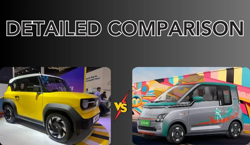 VinFast VF 3 Vs MG Comet EV - Detailed Comparison