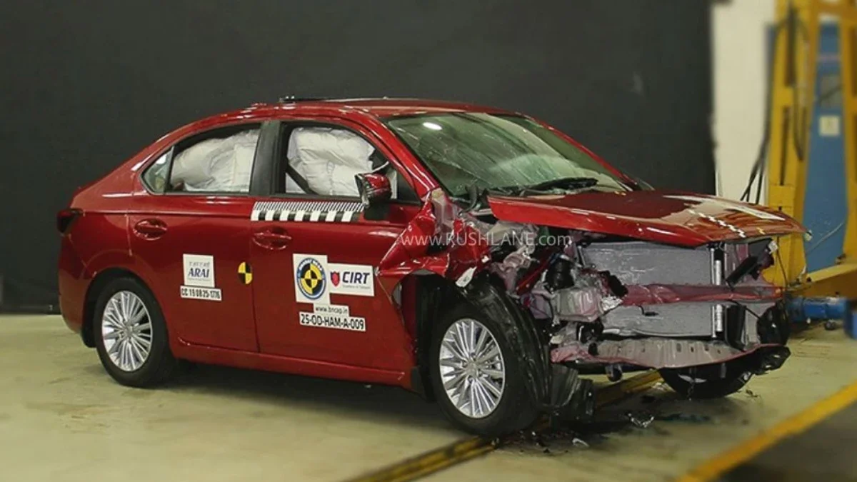3rd Gen Honda Amaze Scores 5-Star Safety in Bharat NCAP Crash Tests