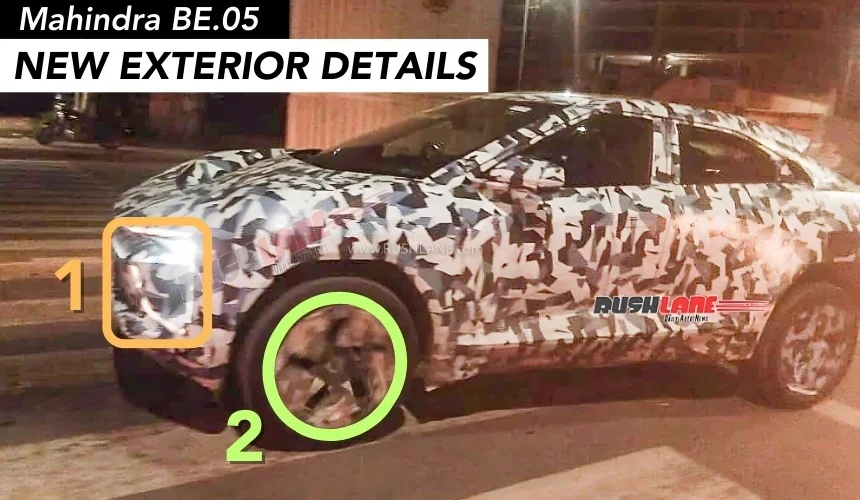 2025 Mahindra BE.05 Spied Again; To Get C-Shaped DRLs, Aero Wheels
