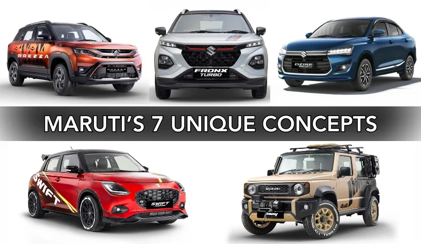 Maruti Suzuki Showcased 7 Unique Car Concepts - Jimny Conqueror, Fronx Turbo, Swift Champions
