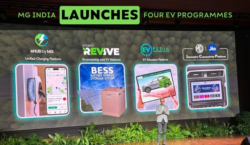 MG India Launches Four EV Programmes