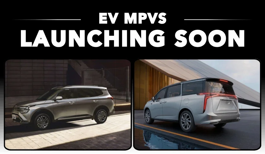 MG M9 and Kia Carens EV - two electric MPVs launching soon