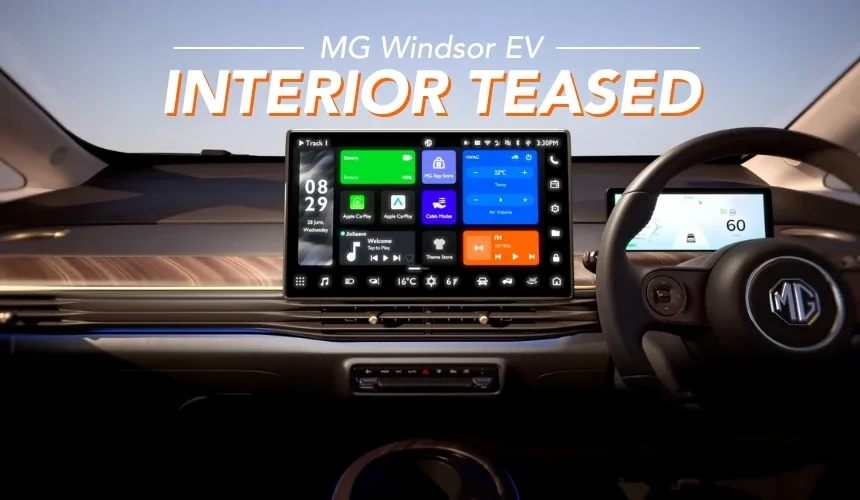 MG Windsor EV Interior Teased - 15.6-inch Touchscreen, ADAS