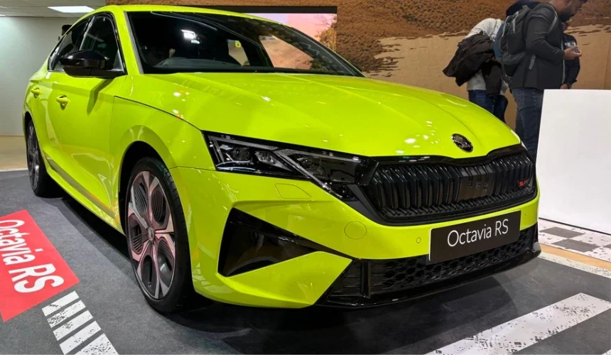 New Skoda Octavia RS Showcased at 2025 Bharat Mobility Show