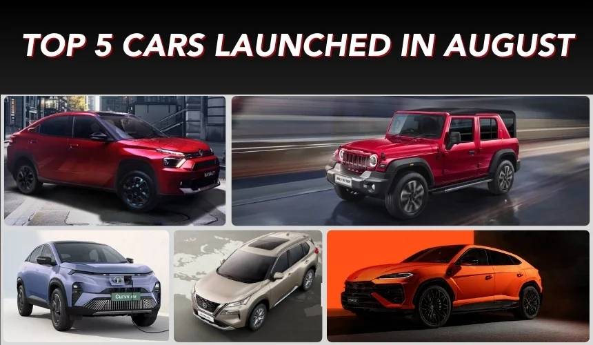 Top 5 Cars Launched In August 2024 - Tata Curvv EV, Mahindra Thar Roxx