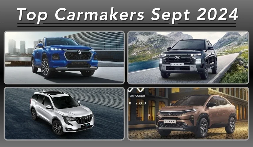 Top Carmakers Sept 2024 - Hyundai & Mahindra in Close Fight, Tata Slips to 4th