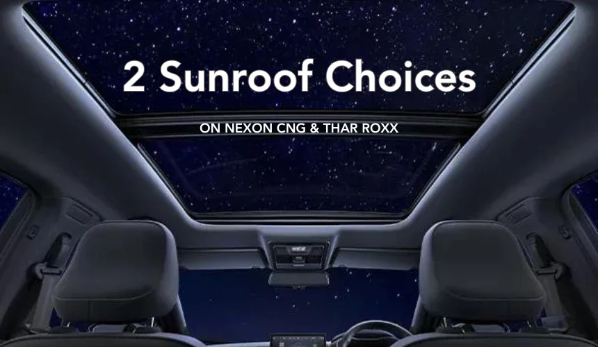 Tata Nexon Joins Mahindra Thar Roxx with Two Sunroof Options: Single Pane or Panoramic!