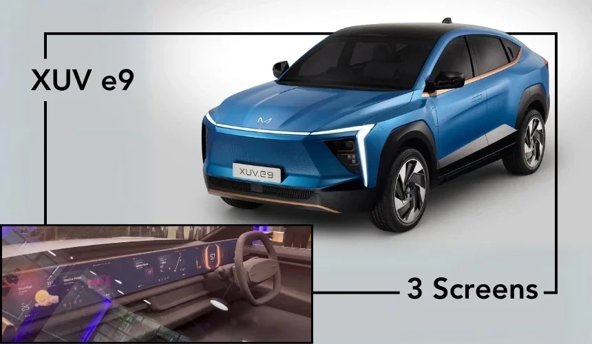 Mahindra XUV e9 Coupe SUV to Have Three Screens, Two Battery Packs