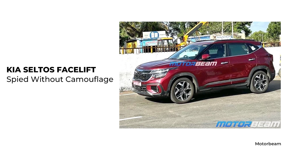 Kia Seltos Facelift Spied Without Camouflage