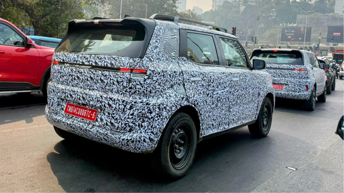 New Hyundai SUV Spied with Boxy Design and Upright Stance in India