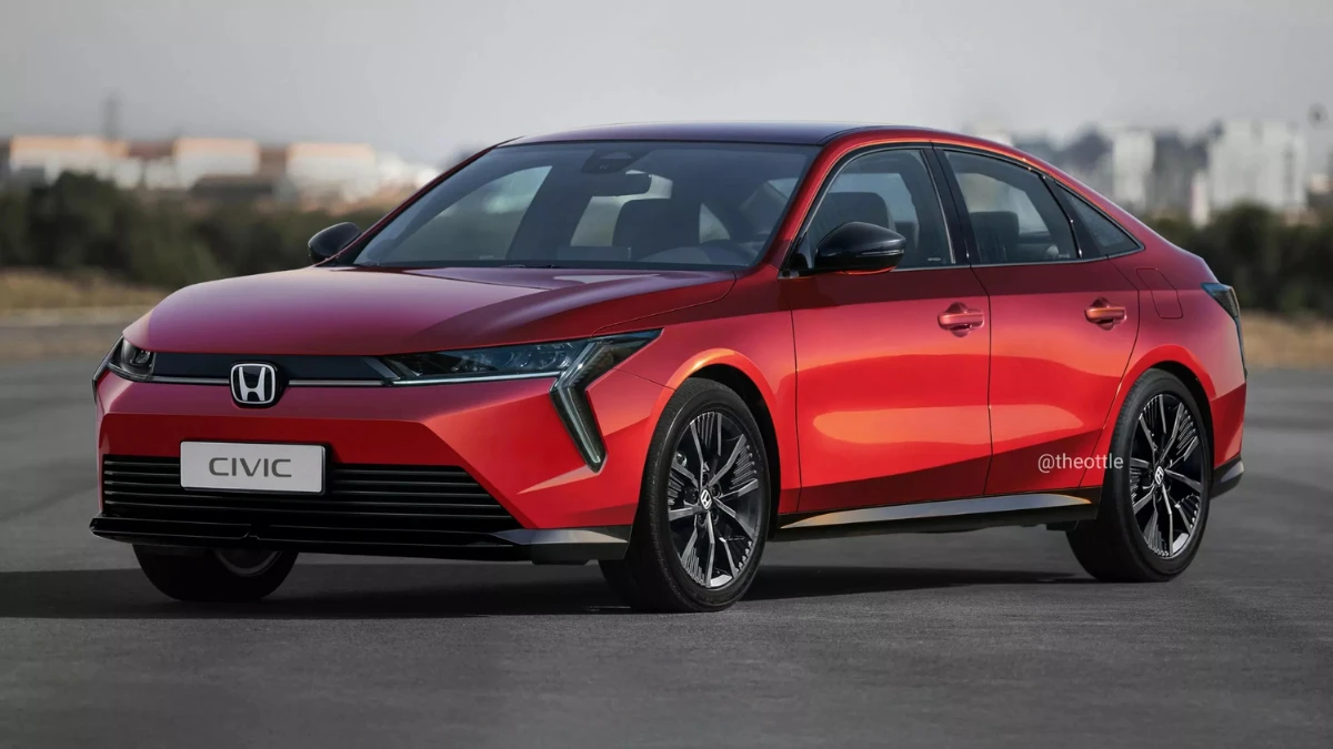 2027 Honda Civic Front Side Rendered