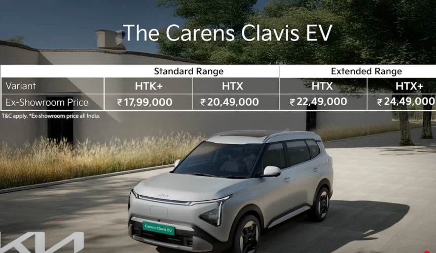 kia carens clavis ev price