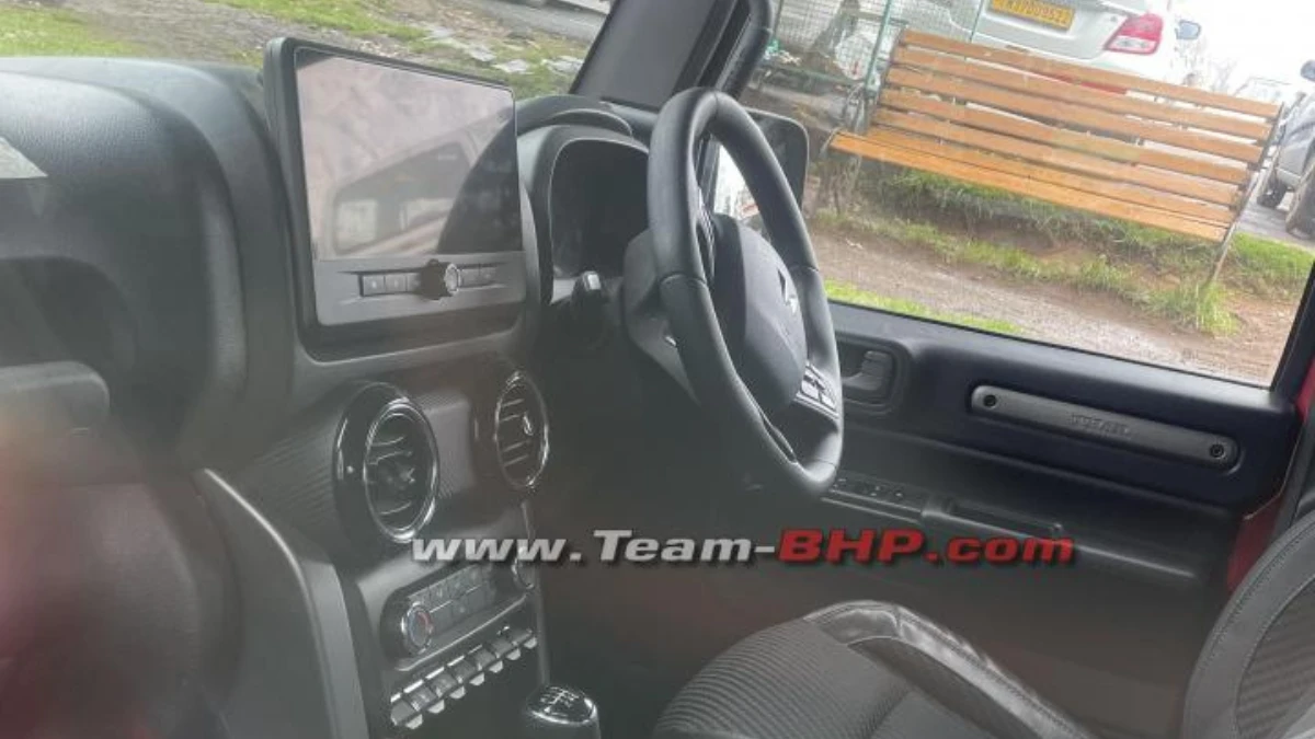 Mahindra Thar facelift big touchscreen