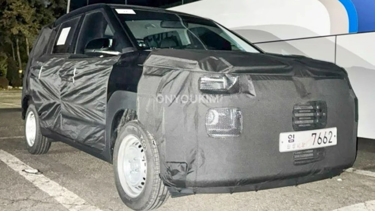 hyundai exter facelift spied